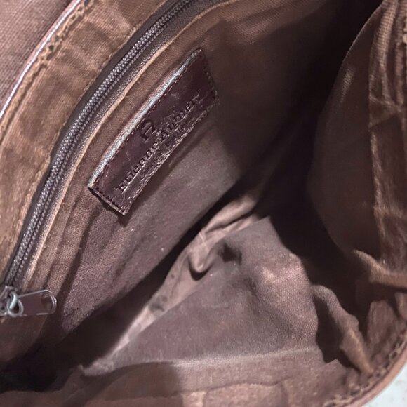 Vintage Etienne Aigner Brown Leather Crossbody Bag Purse Western Boho Preppy - Picture 9 of 12